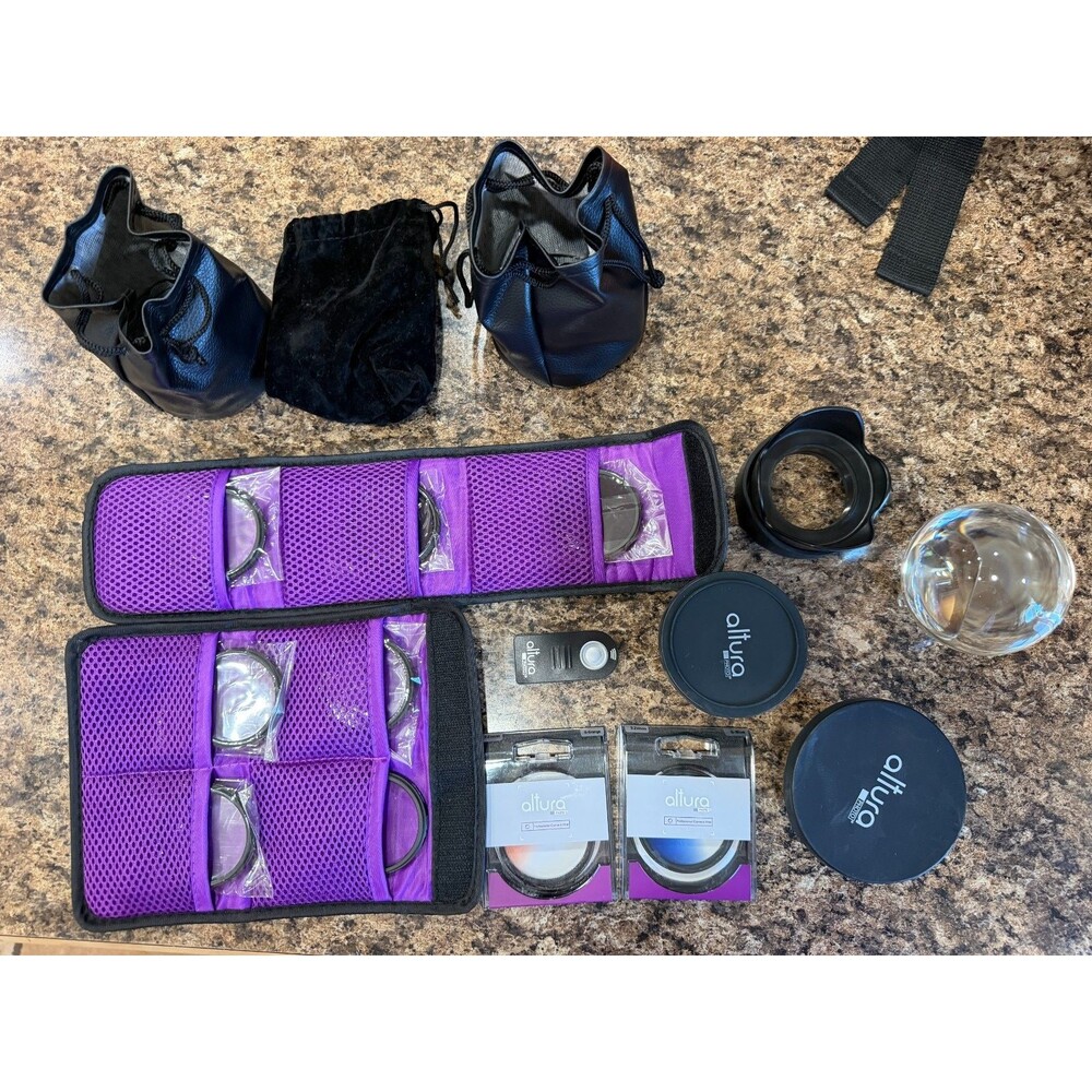 Altura Super Macro Lens, Fish eye lens w/ accessories and filters